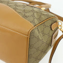 GUCCI GG Canvas Hand Bag 2way Beige Gold 000 2854 0281 Auth 177485-12