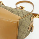 GUCCI GG Canvas Hand Bag 2way Beige Gold 000 2854 0281 Auth 177485-14