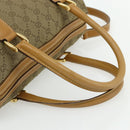 GUCCI GG Canvas Hand Bag 2way Beige Gold 000 2854 0281 Auth 177485-7