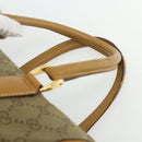 GUCCI GG Canvas Hand Bag 2way Beige Gold 000 2854 0281 Auth 177485-8