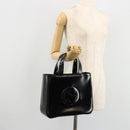 GUCCI Hand Bag Patent leather Black Silver 000 2058 0504 5 Auth 177486-21