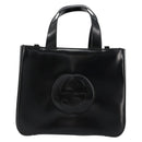 GUCCI Hand Bag Patent leather Black Silver 000 2058 0504 5 Auth 177486-13