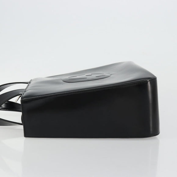 GUCCI Hand Bag Patent leather Black Silver 000 2058 0504 5 Auth 177486