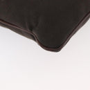 PRADA Schoudertas Canvas Bruin Goud Auth 177488A-14