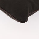 PRADA Schoudertas Canvas Bruin Goud Auth 177488A-15