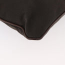 PRADA Schoudertas Canvas Bruin Goud Auth 177488A-16