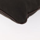 PRADA Schoudertas Canvas Bruin Goud Auth 177488A-17