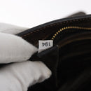 PRADA Schoudertas Canvas Bruin Goud Auth 177488A-11