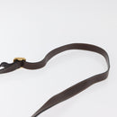 PRADA Schoudertas Canvas Bruin Goud Auth 177488A-8