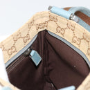 GUCCI GG Canvas Sherry Line Shoulder Bag Beige Silver 146309 Auth 177489A-18