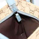 GUCCI GG Canvas Sherry Line Shoulder Bag Beige Silver 146309 Auth 177489A-19