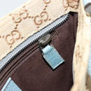 GUCCI GG Canvas Sherry Line Shoulder Bag Beige Silver 146309 Auth 177489A-20