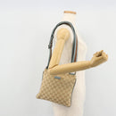 GUCCI GG Canvas Sherry Line Shoulder Bag Beige Silver 146309 Auth 177489A-23