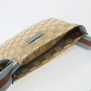 GUCCI GG Canvas Sherry Line Shoulder Bag Beige Silver 146309 Auth 177489A-6
