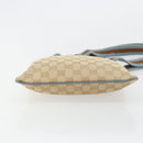 GUCCI GG Canvas Sherry Line Shoulder Bag Beige Silver 146309 Auth 177489A-9