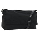 FENDI Zucca Canvas Shoulder Bag Black Silver Auth 177493A-1