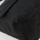 FENDI Zucca Canvas Shoulder Bag Black Silver Auth 177493A-11