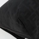 FENDI Zucca Canvas Shoulder Bag Black Silver Auth 177493A-13
