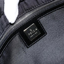 FENDI Zucca Canvas Shoulder Bag Black Silver Auth 177493A-17