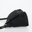 FENDI Zucca Canvas Shoulder Bag Black Silver Auth 177493A-5