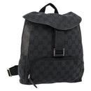 GUCCI GG Canvas Backpack Black Silver 019 0352 Auth 177495A-1