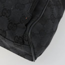 GUCCI GG Canvas Backpack Black Silver 019 0352 Auth 177495A-12