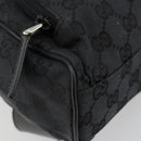 GUCCI GG Canvas Backpack Black Silver 019 0352 Auth 177495A-13