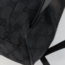 GUCCI GG Canvas Backpack Black Silver 019 0352 Auth 177495A-14