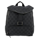 GUCCI GG Canvas Backpack Black Silver 019 0352 Auth 177495A-2