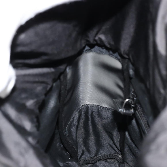 GUCCI GG Canvas Backpack Black Silver 019 0352 Auth 177495A