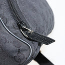 GUCCI GG Canvas Backpack Black Silver 019 0352 Auth 177495A-25