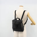 GUCCI GG Canvas Backpack Black Silver 019 0352 Auth 177495A-28