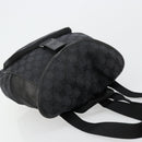 GUCCI GG Canvas Backpack Black Silver 019 0352 Auth 177495A-6