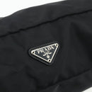 PRADA Pouch Nylon Silver Black Auth 177496A-8
