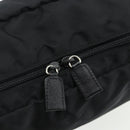 PRADA Pouch Nylon Silver Black Auth 177496A-9