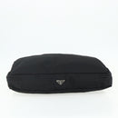 PRADA Pouch Nylon Silver Black Auth 177496A-6