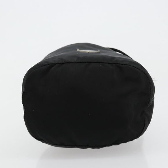 PRADA Purse Pouch Nylon Black Silver Auth 177497A