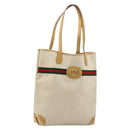 GUCCI GG Supreme Web Sherry Line Bag PVC Ivory Red 002 904 0131 Auth 177498-1