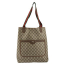 GUCCI GG Supreme Web Sherry Line Bag PVC Beige Red Green 39 02 003 Auth 177499-2