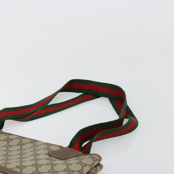 GUCCI GG Supreme Web Sherry Line Bag PVC Beige Red Green 39 02 003 Auth 177499
