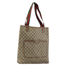 GUCCI GG Supreme Web Sherry Line Bag PVC Beige Red Green 39 02 003 Auth 177501-1