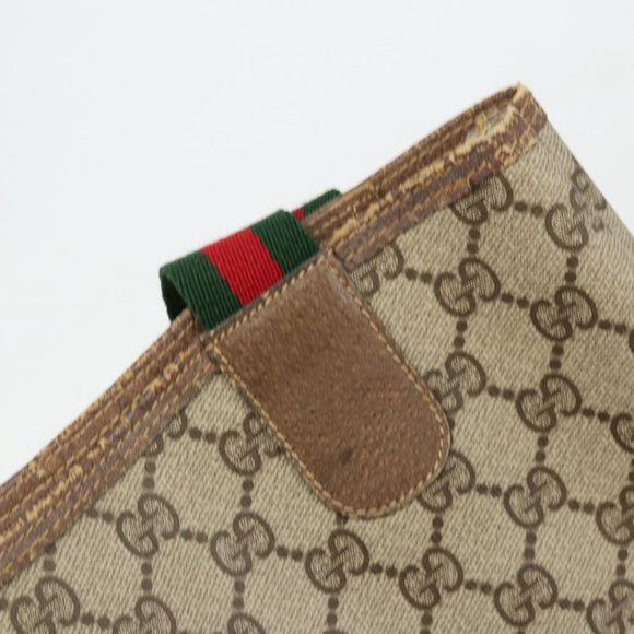GUCCI GG Supreme Web Sherry Line Bag PVC Beige Red Green 39 02 003 Auth 177501