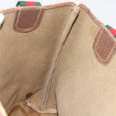 GUCCI GG Supreme Web Sherry Line Bag PVC Beige Red Green 39 02 003 Auth 177501-18