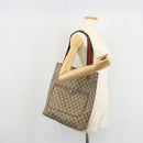 GUCCI GG Supreme Web Sherry Line Bag PVC Beige Red Green 39 02 003 Auth 177501-22