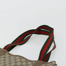 GUCCI GG Supreme Web Sherry Line Bag PVC Beige Red Green 39 02 003 Auth 177501-8