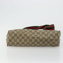 GUCCI GG Supreme Web Sherry Line Bag PVC Beige Red Green 39 02 003 Auth 177501-9