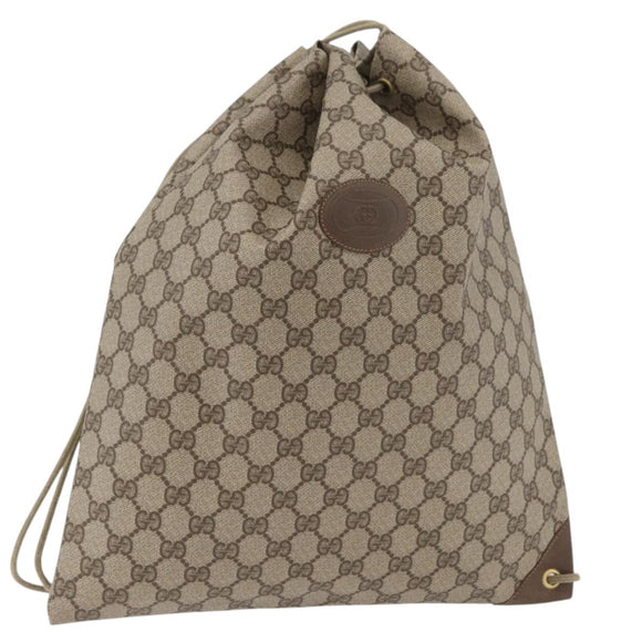 GUCCI GG Supreme purse Shoulder Bag PVC Beige Gold 97 19 302 Auth 177502