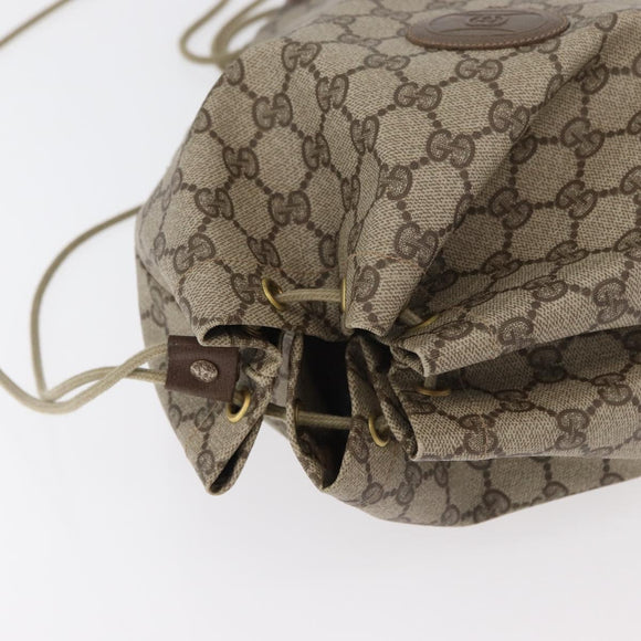 GUCCI GG Supreme purse Shoulder Bag PVC Beige Gold 97 19 302 Auth 177502