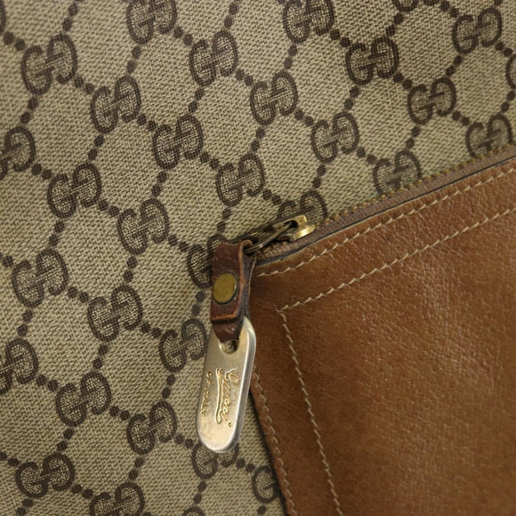 GUCCI GG Supreme Web Sherry Line Tote Bag PVC Beige Red Green Auth 177505
