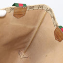 GUCCI GG Supreme Web Sherry Line Tote Bag PVC Beige Red Green Auth 177505-19